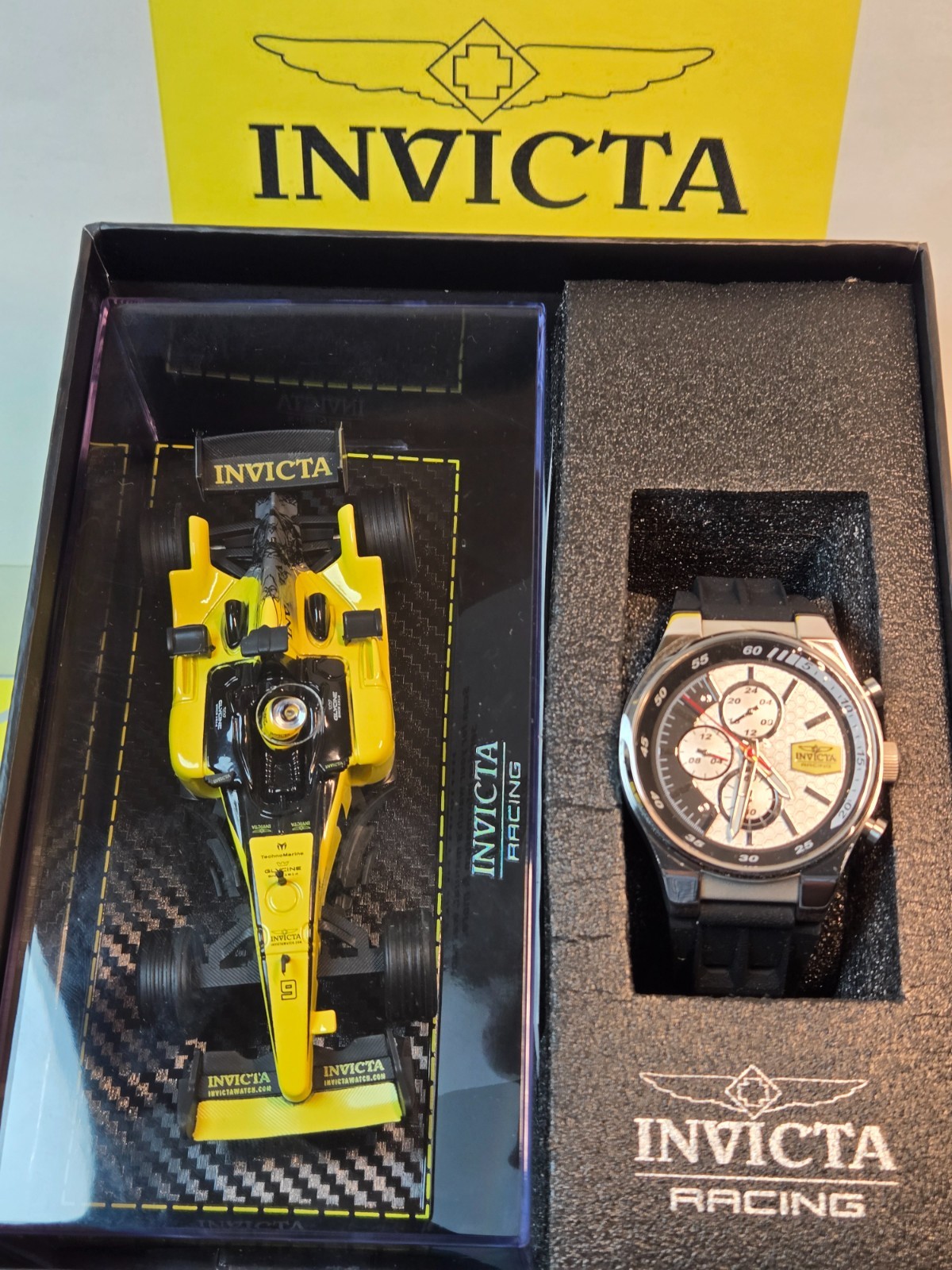 Invicta Special Edition Replica Racing Car w/ Invicta 44mm Watch (47736) Bundle