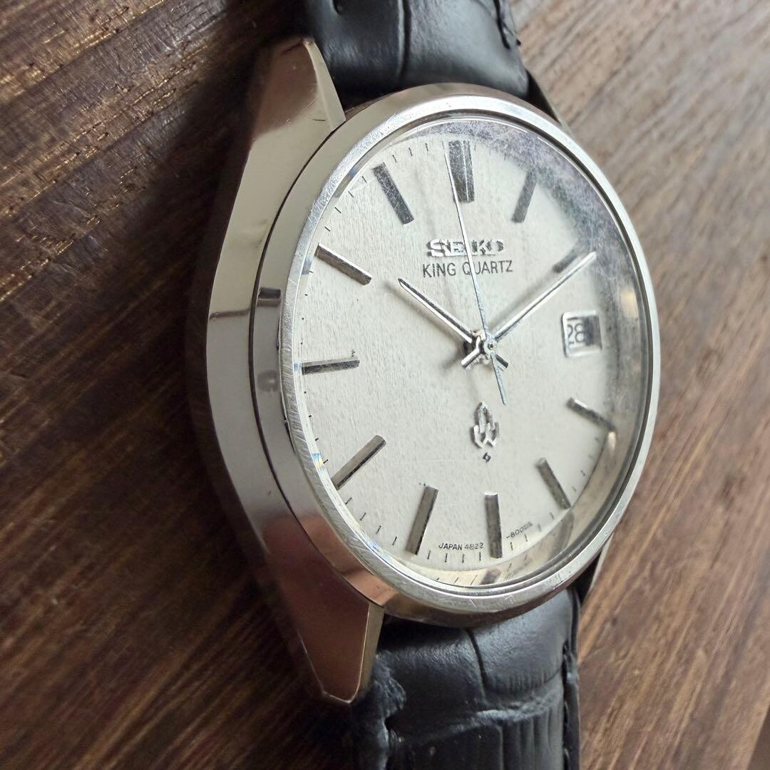 Seiko Authentic King Quartz Vintage Quartz Watch 4822 8000 1976 Silver Dial