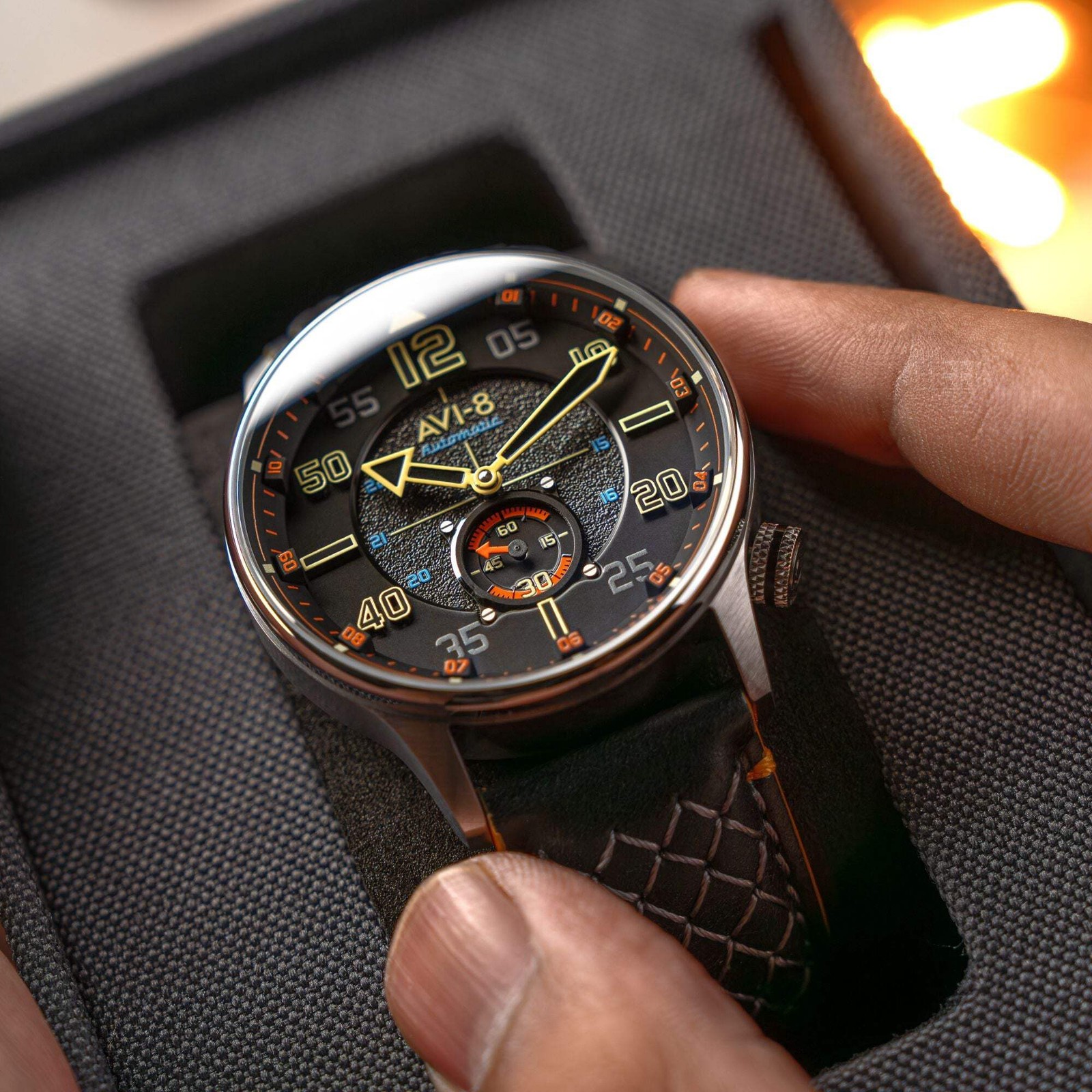 AVI-8 Hawker Typhoon Baldwin Stainless Steel 42mm Japanese Automatic Wristwatch