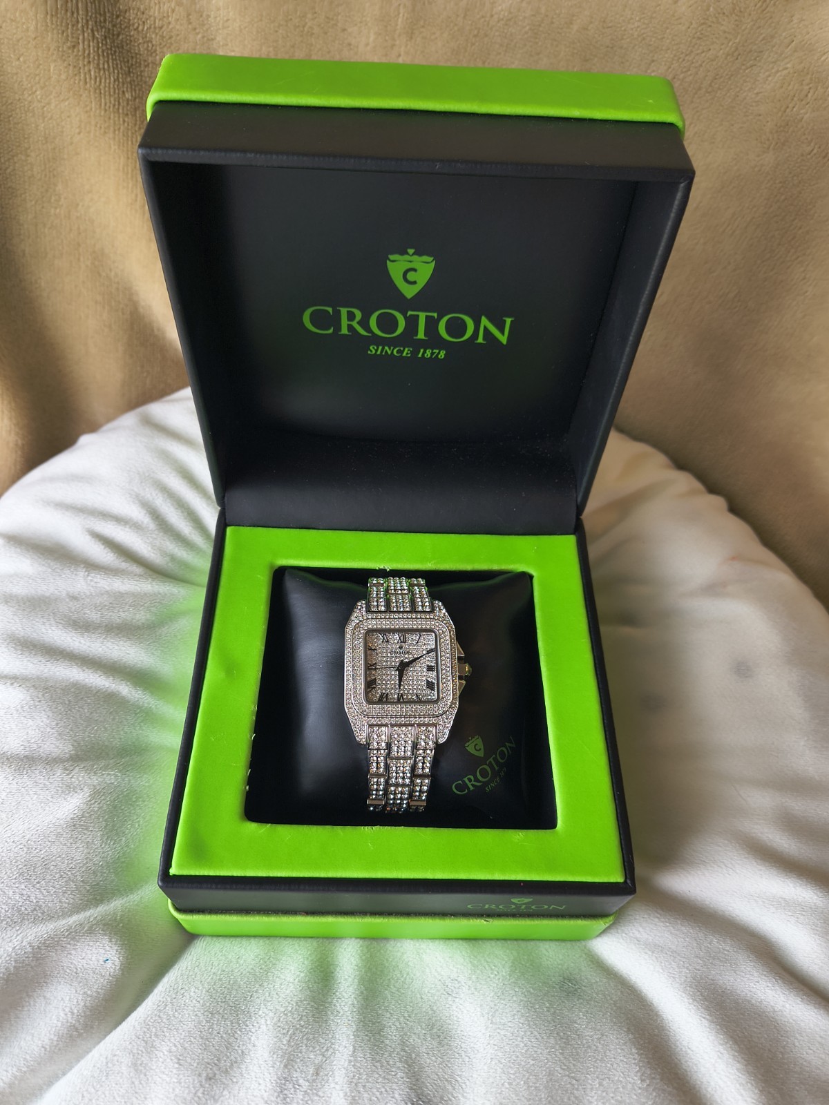 Croton Balliamo Unisex Designer Style All Pave Watch, (RARE) Only 250 Ever Made!