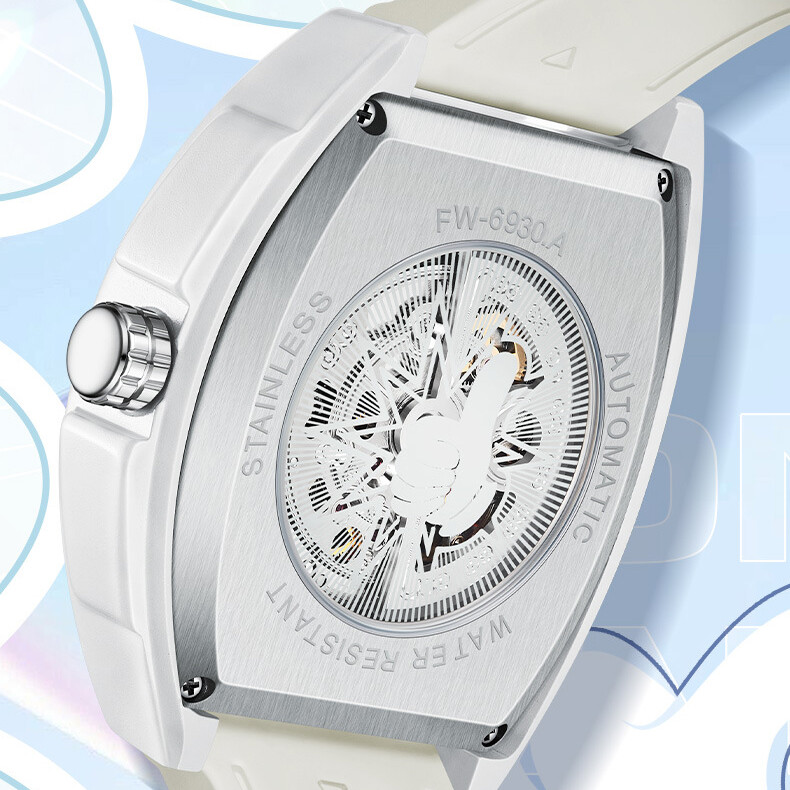MARK FAIRWHALE Men’s Tonneau Hollow Out Luminous Mechanical Automatic Watch Gift