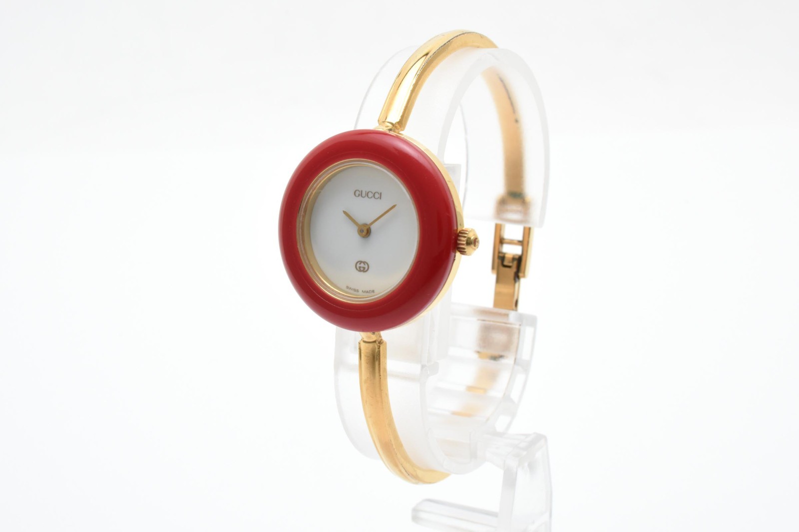 [Exc+5 ] w/ BOX Gucci Change Bezel Watch 11/12.2 White 12 Colors Gold JAPAN