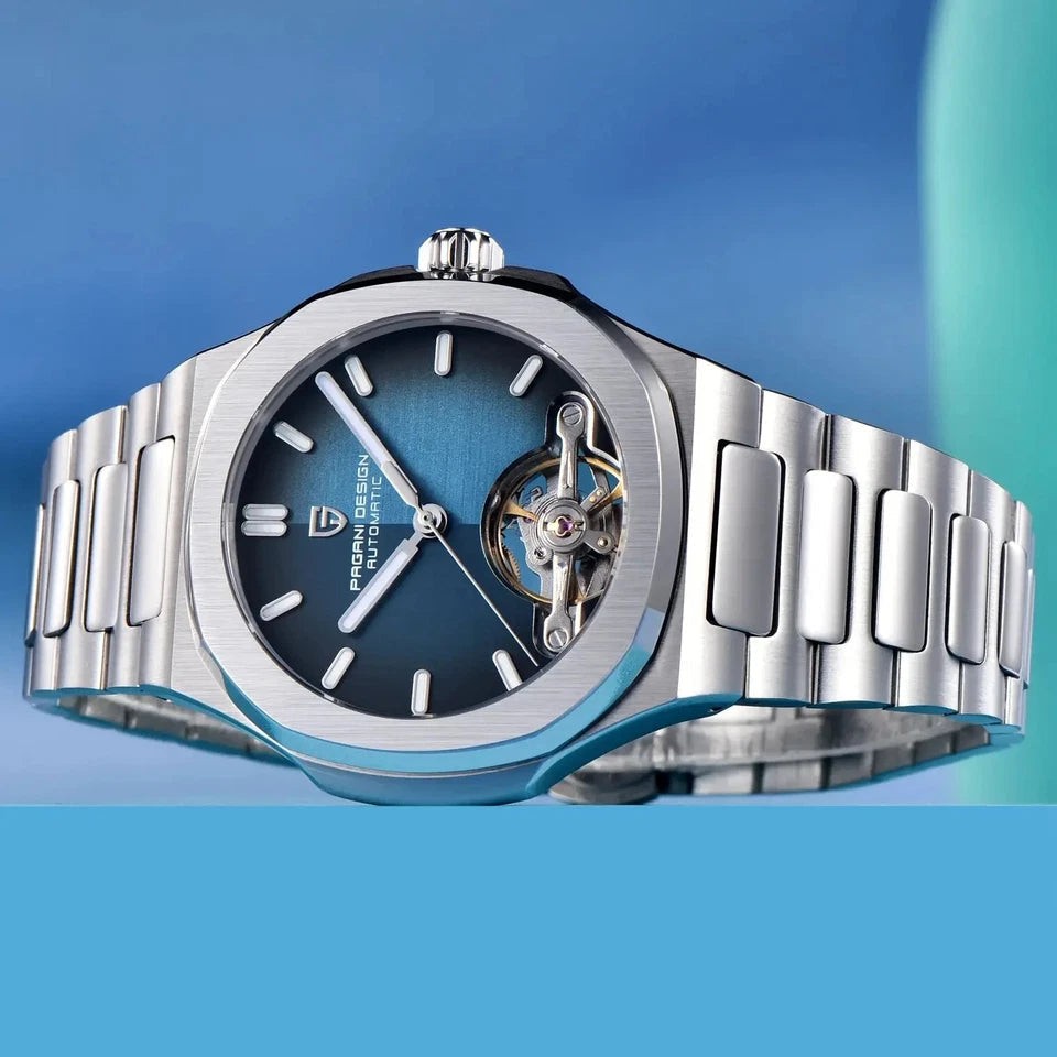 Pagani Design PD-YS025 Blue Tourbillon Stainless Steel Automatic Men’s Watch