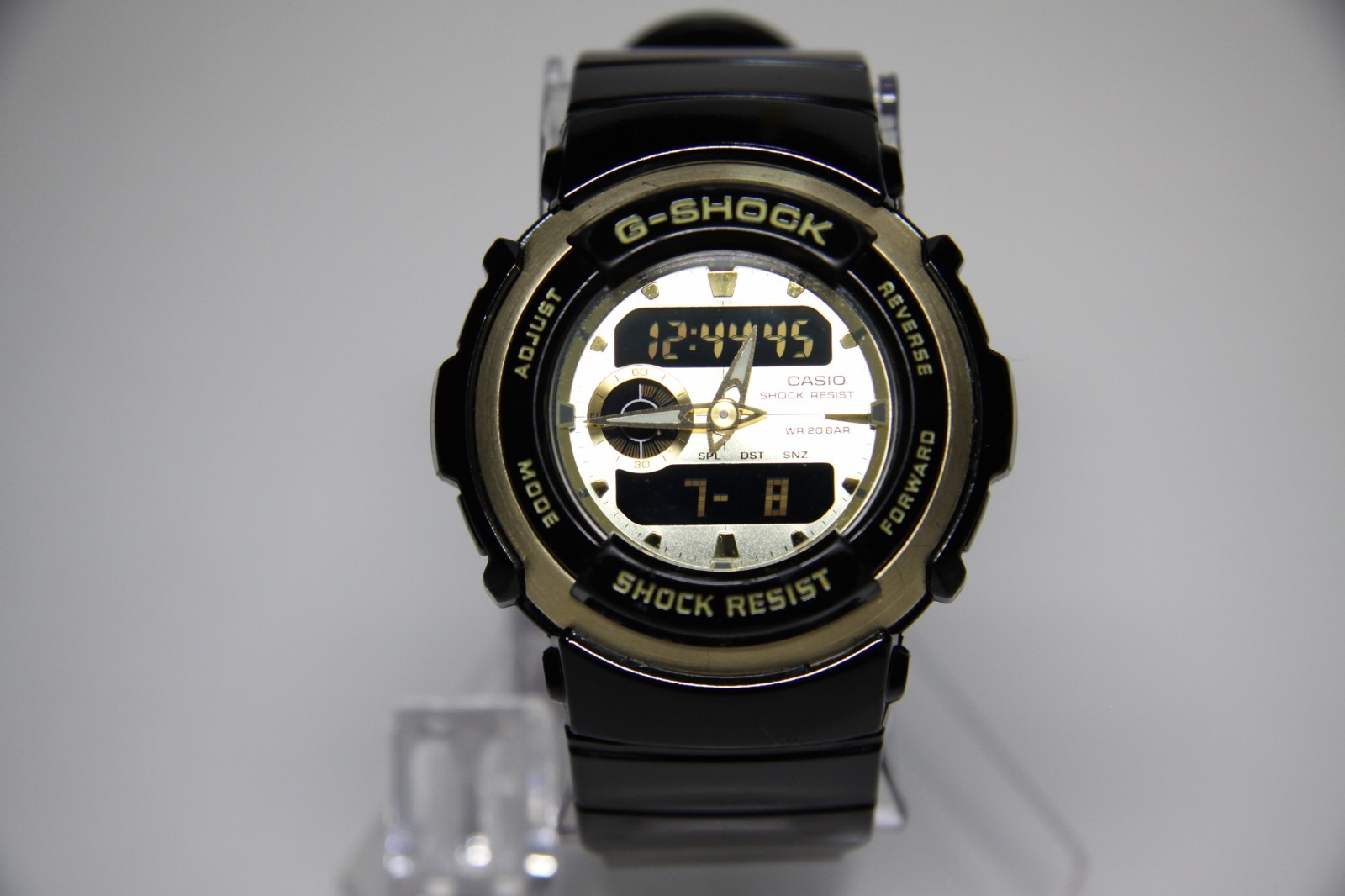 CASIO G-SHOCK G-300G Black Gold Digital Analog Watch 3750 Tested Working Japan