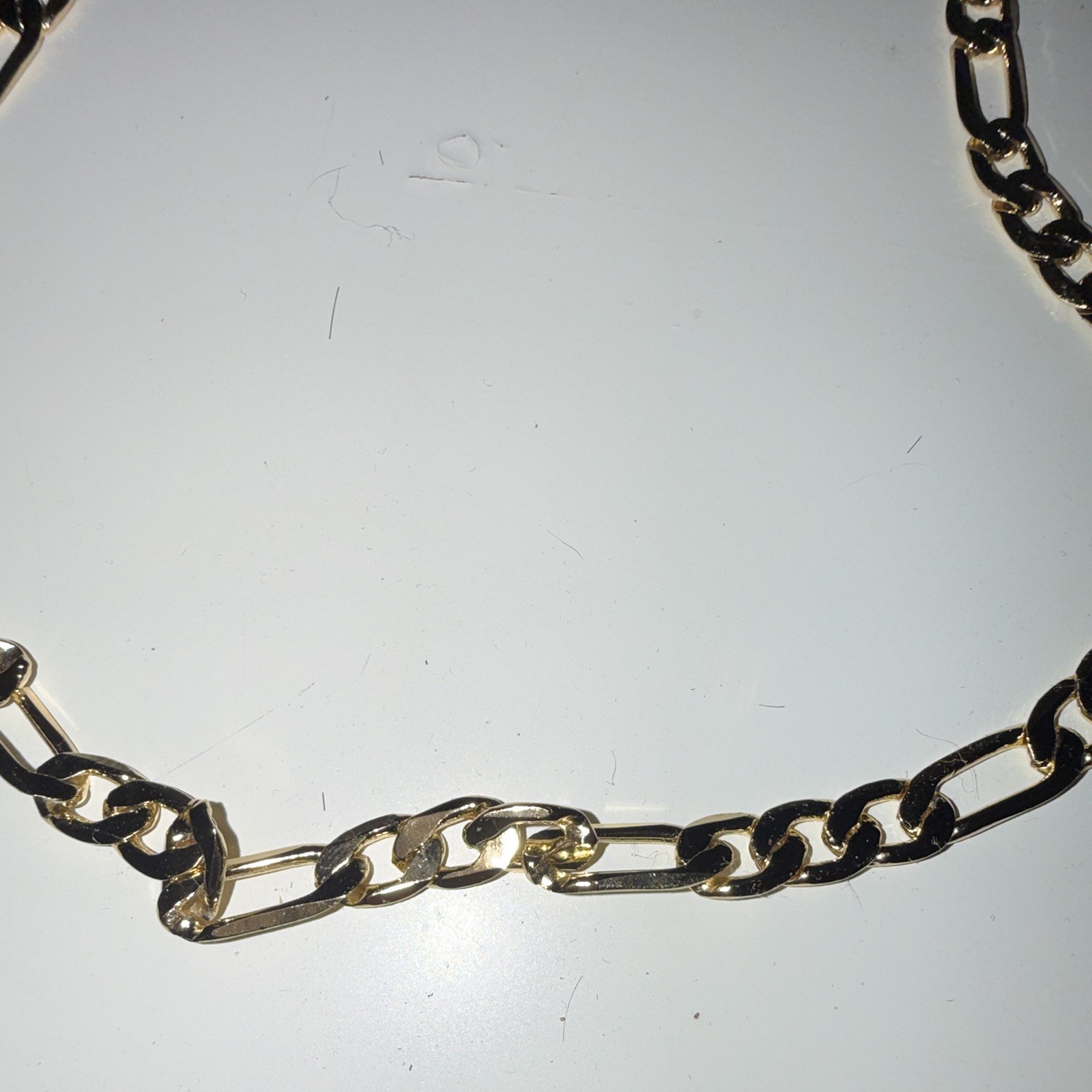 Triple set! Skeleton Wristwatch, 7mm 24 inches 14k gold plated chain, glasses