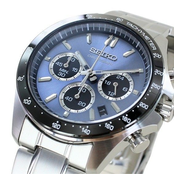 SEIKO Selection SBTR027 Chronograph Men’s Wristwatch Grey Dial 10 ATM Water Resi
