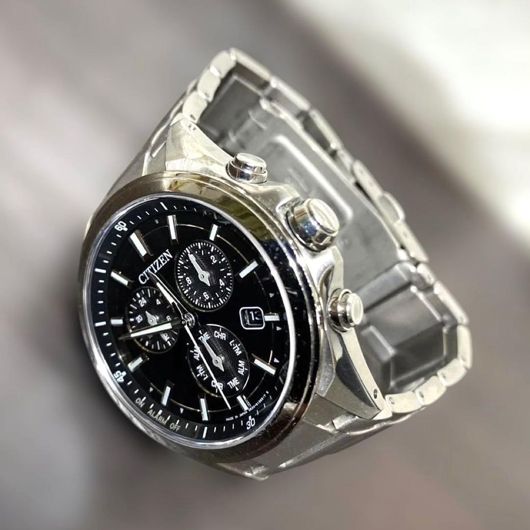Citizen E820-S096081 Solar Quartz Black Dial Wristwatch