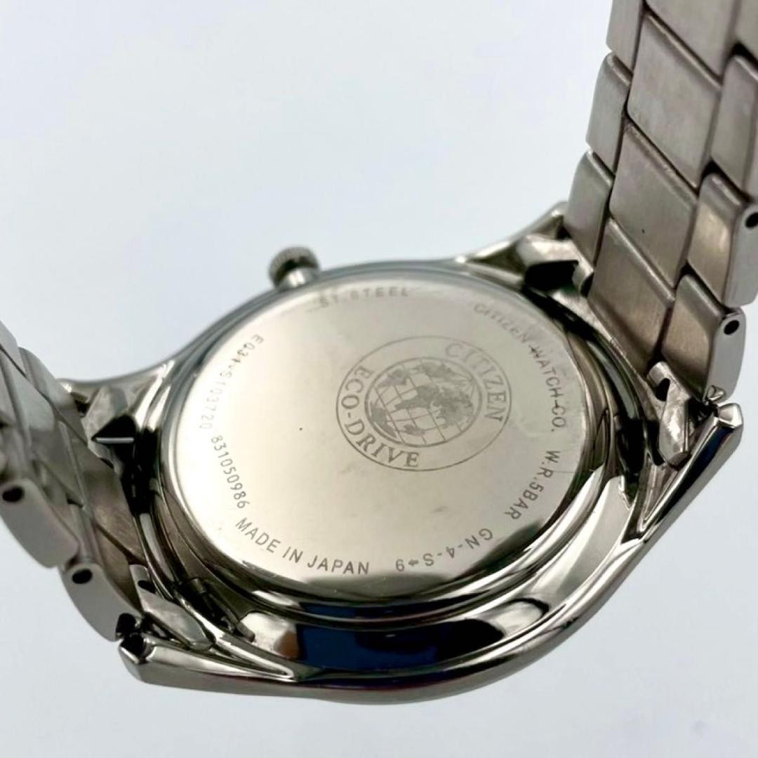 236 CITIZEN Eco-Drive Solar Watch, Round, Men’s, 3 Hands 【USED】