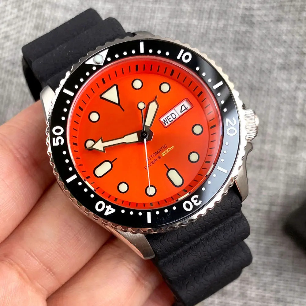 Tandorio 41mm 20ATM Black NH36A Mechanical Auto Diver Men Watch Sapphire Glass