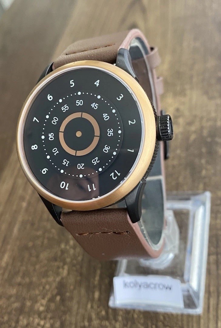 COA MYSTERY ROTATING DIAL WATCH, COOL UNIQUE FUTURISTIC SPACE AGE CRAZY HOUR 🛸