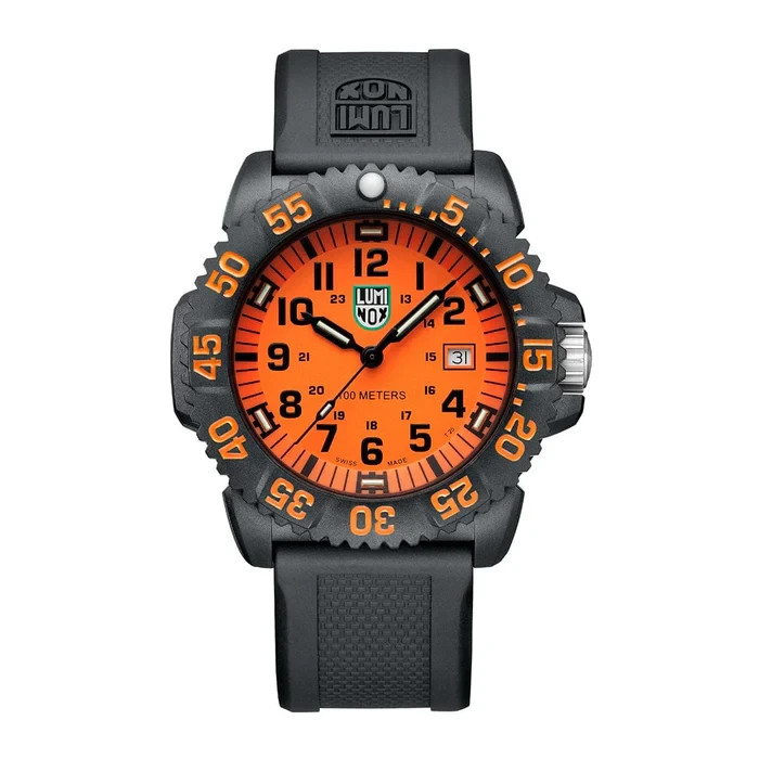 Luminox G Sea Lion Men’s Orange Dial Rubber Band Watch – X2.2059.1