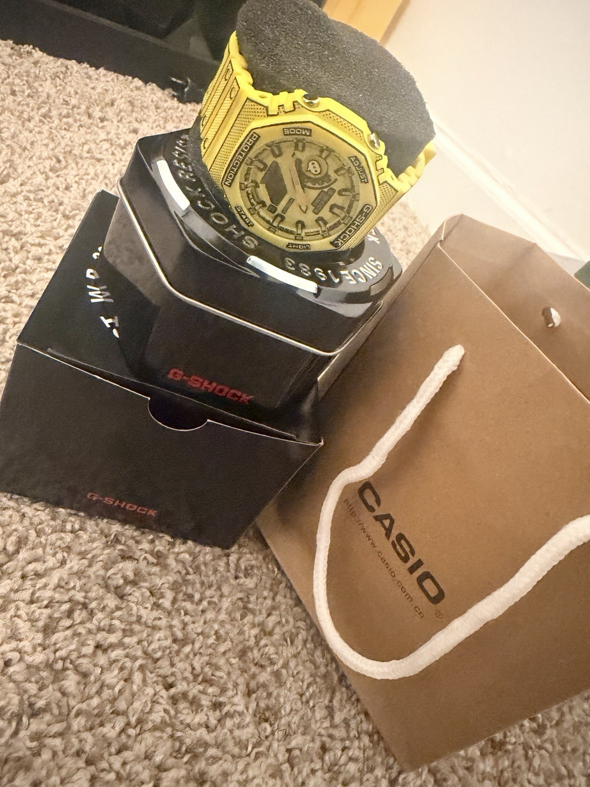 Casio G-SHOCK Yellow Analog-Digital Shock-Resistant Quartz 200m w/ Box