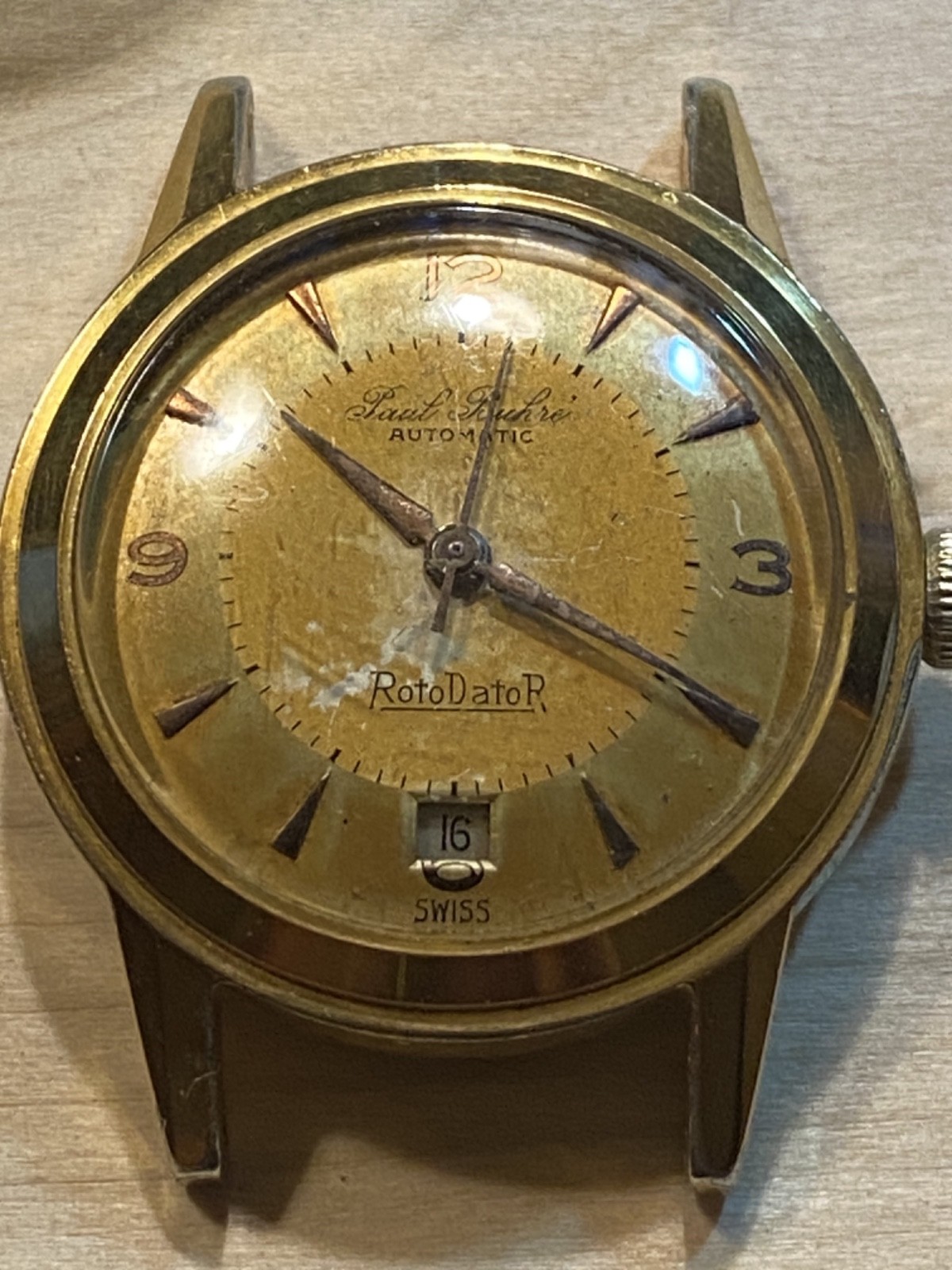 1950’s 3X Paul Buhre “RotoDator” Calendar @ 6 watch- complete but non-running!