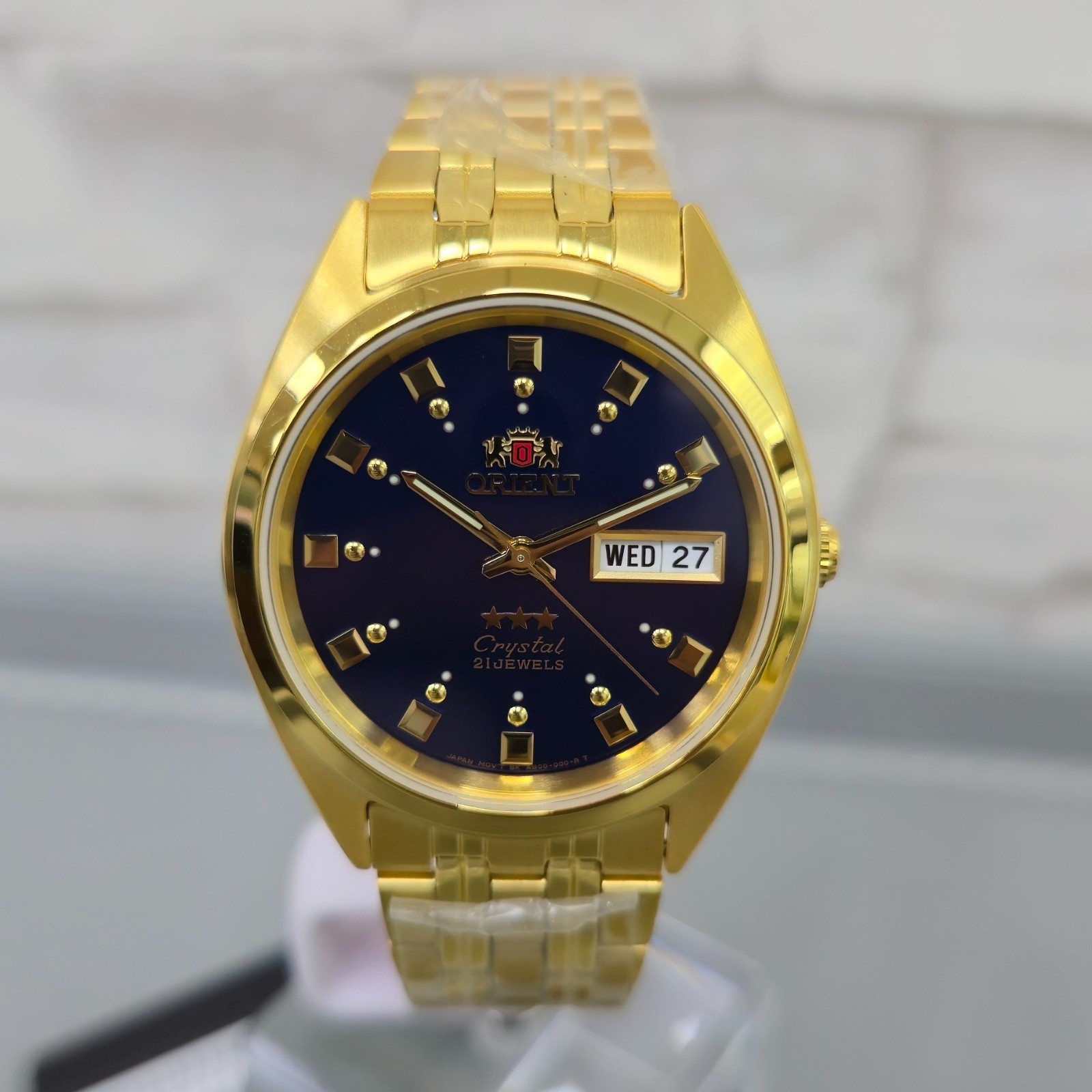 Orient TriStar Rare FAB00001D9 Automatic Gold Tone Blue Dial New Men’s Watch