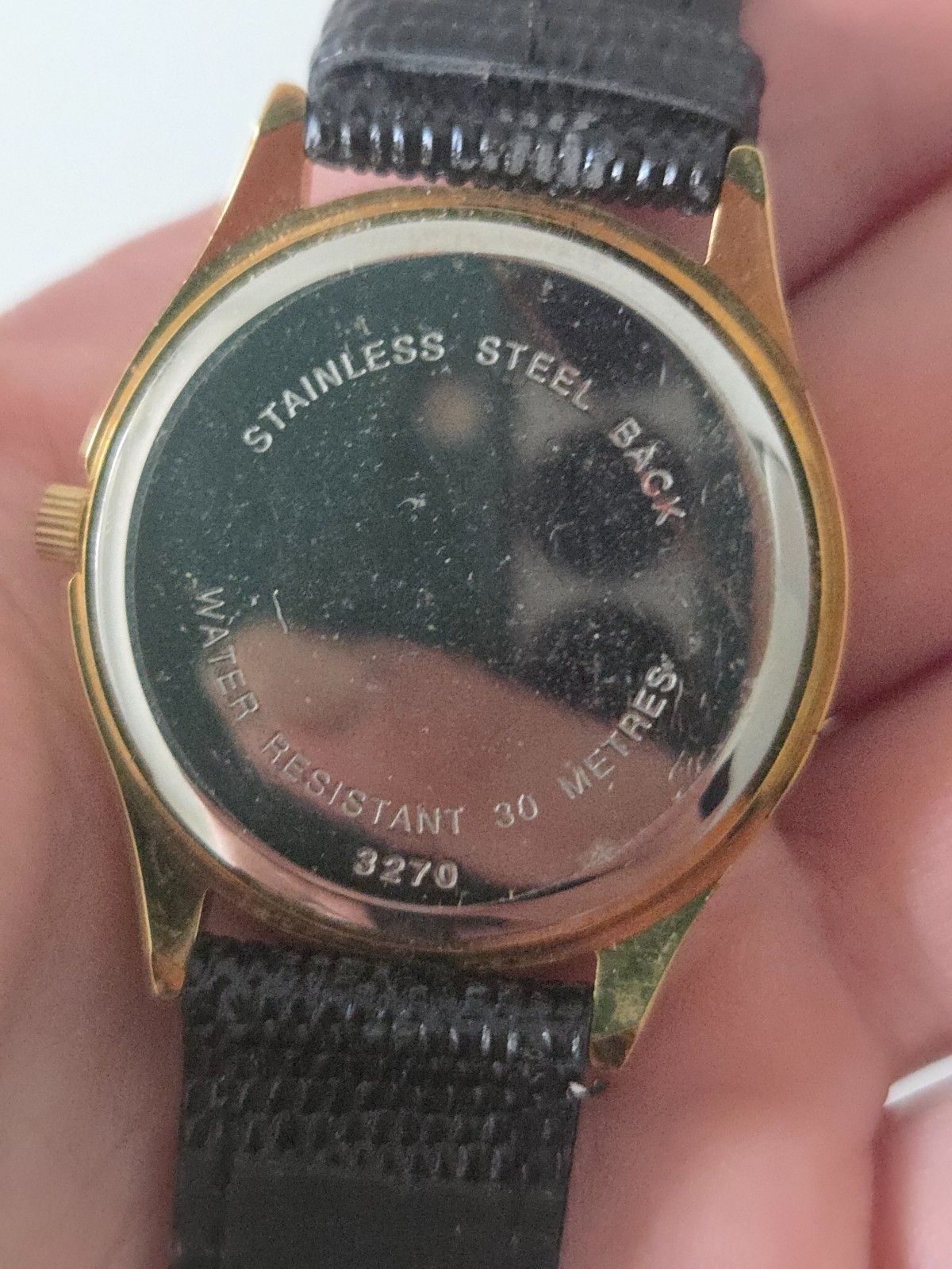Sekonda Classic Gold Tone Quartz Watch Black Leather Strap Roman Numerals Boxed