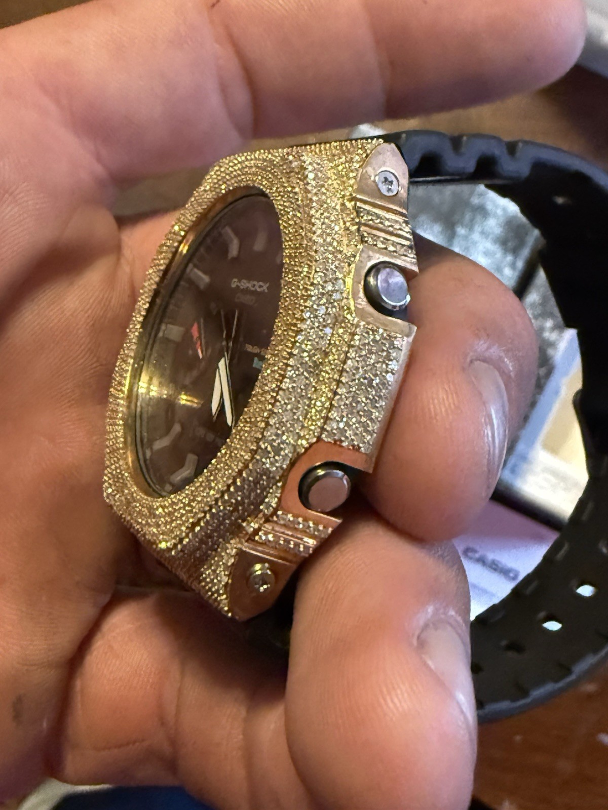 Casio G-SHOCK CUSTOM Tough Solar Bluetooth with 6.00 CT natural diamonds