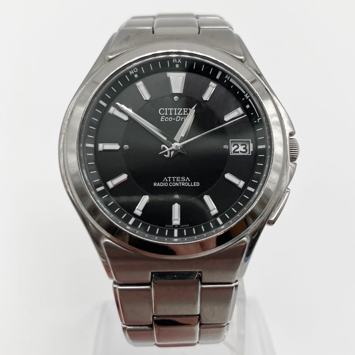 Citizen Attesa H110-T011331 Eco-Drive Radio Black Dial Titanium Watch Japan