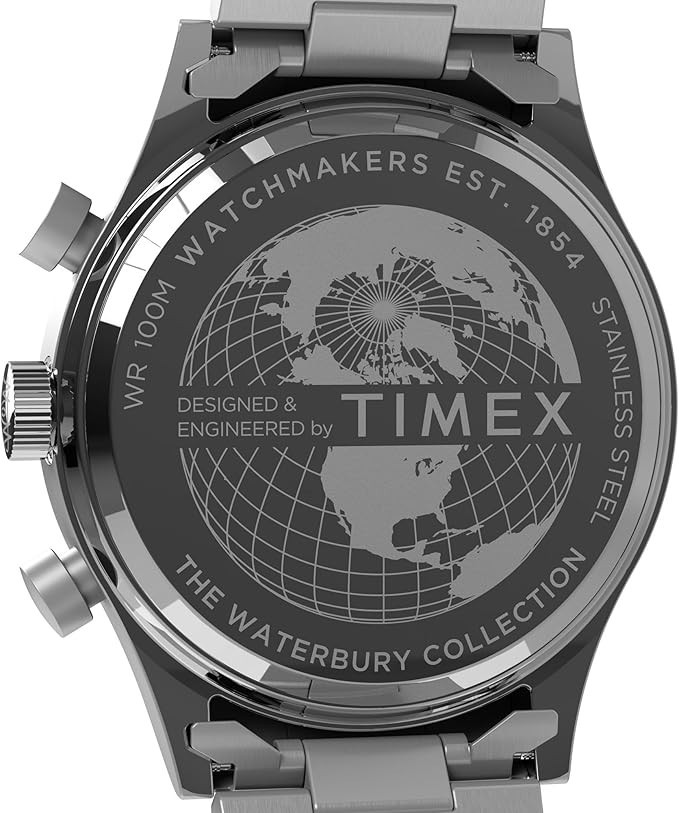 Timex Waterbury Traditional Flyback Chronograph 43mm Blue Dial Watch TW2Y29800VQ