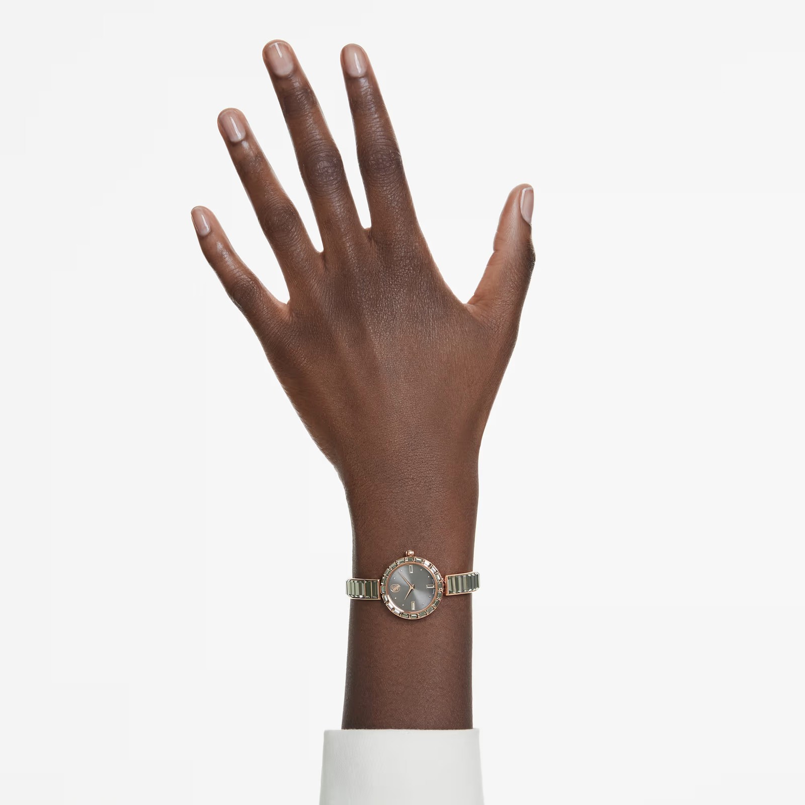 Swarovski Matrix Bangle Watch, Crystal Bracelet, Gray, Rose Gold-Tone 5679887