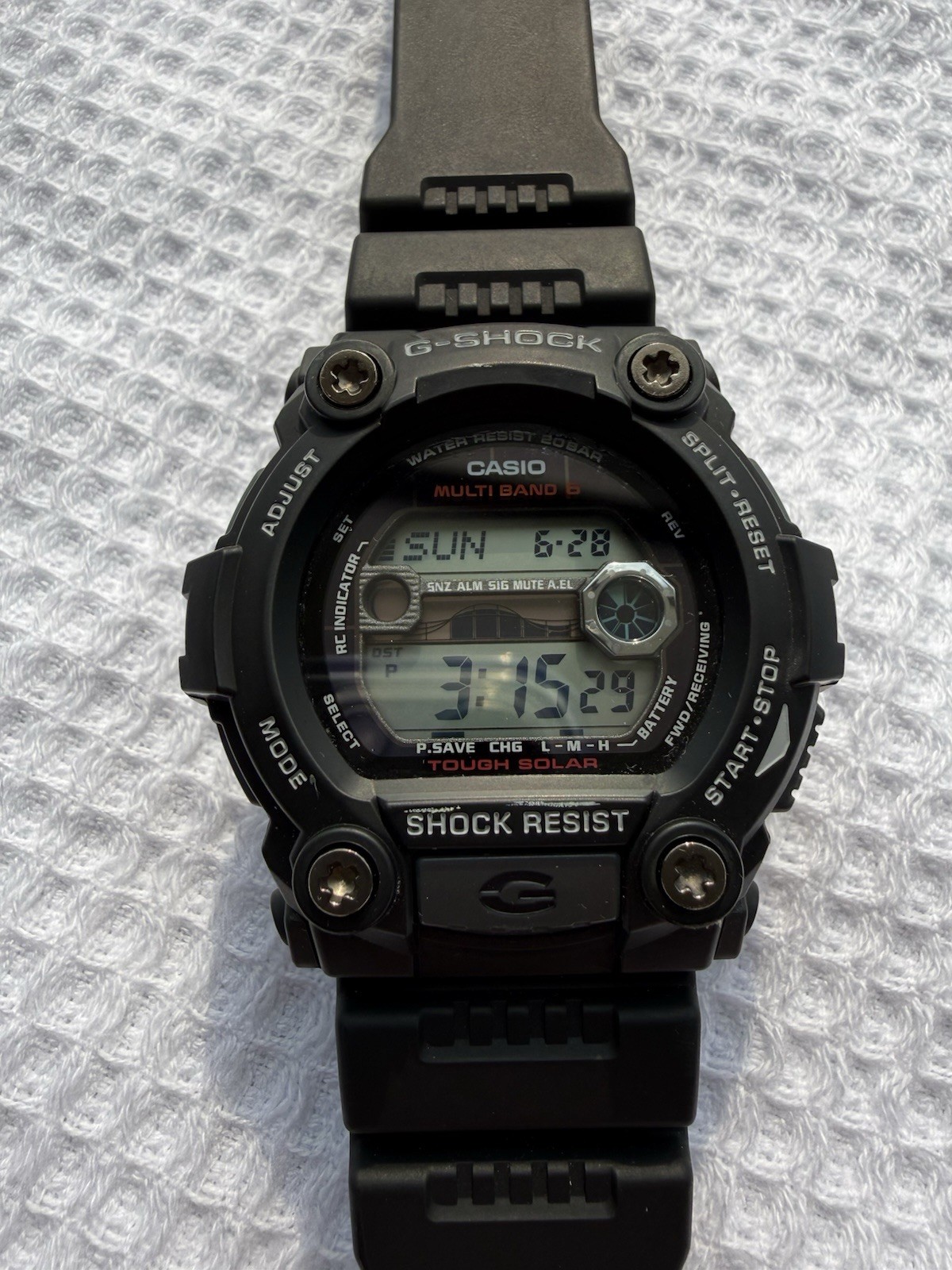 Casio G-SHOCK GW-7900 Tough Solar Atomic Digital Black Resin 200m Watch