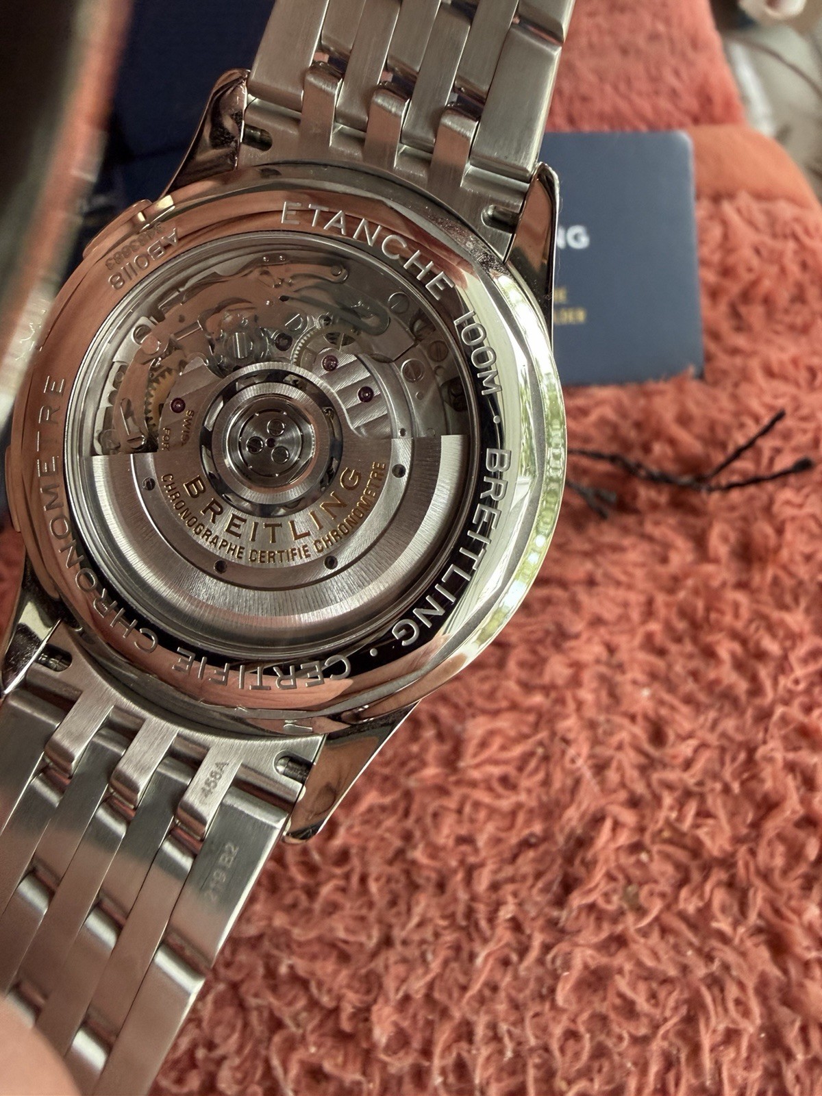 Breitling Premier Automatic Chronograph Black Dial Date Tachymeter Box