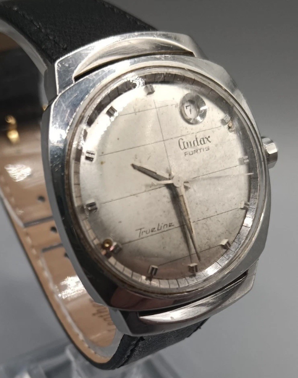 Vintage 1960s Fortis TrueLine 21 Jewel Automatic Swiss Date Mens Classic Working