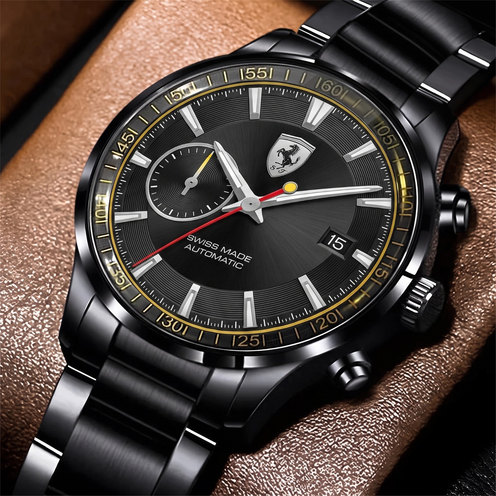 Personalized Ferrari Luxury Racing Watch Stainless Steel Car Lover Gift