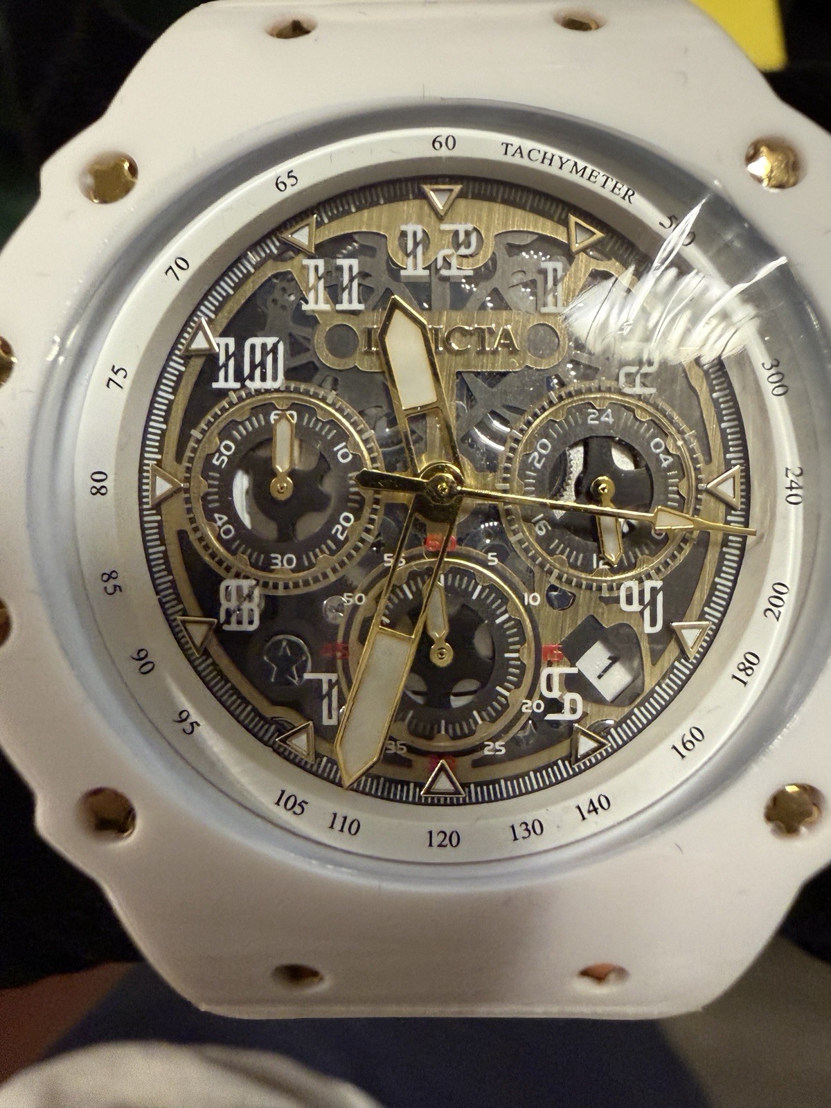 Invicta I-Force Men’s Quartz Chronograph Date Tachymeter White Strap Box