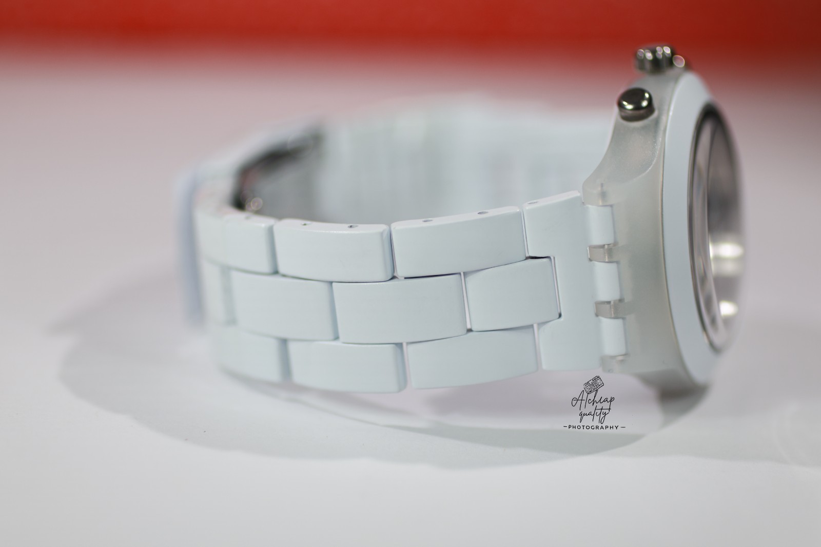 New Swatch Irony Diaphane Full Blooded White Watch Skull Quartz SVCW4000AG 43MM