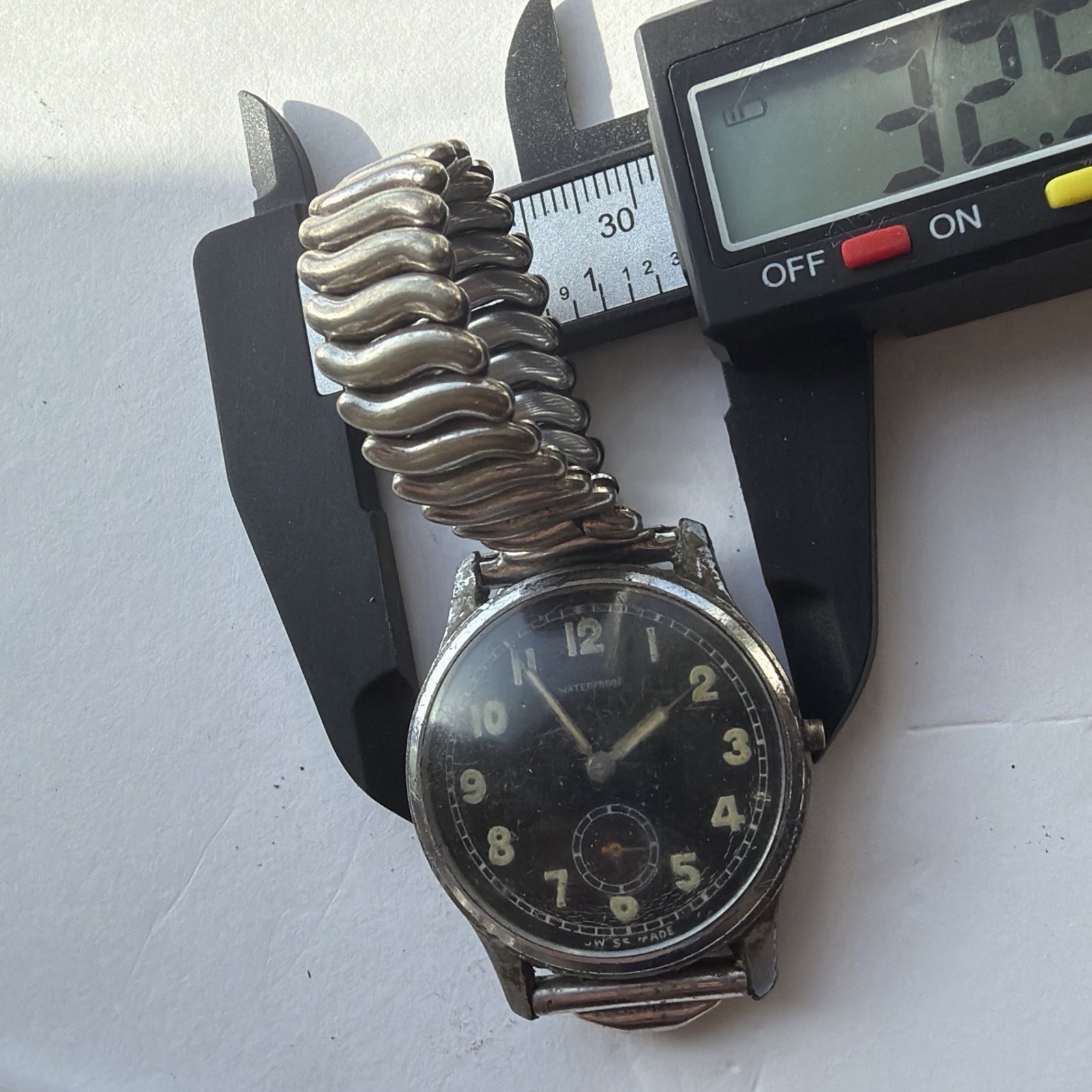 AV11 Remington Military Style Lumed Mens 33mm Mechanical Watch For Repair As Is