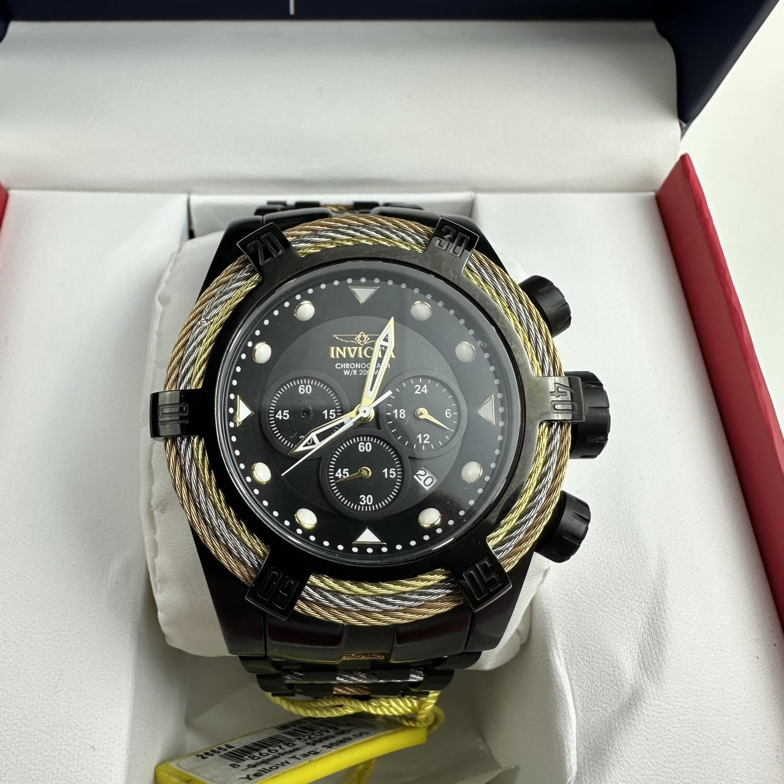 Invicta $929 Bolt Men’s Watch 23050 Black 53mm Japan Quartz 200M Chronograph