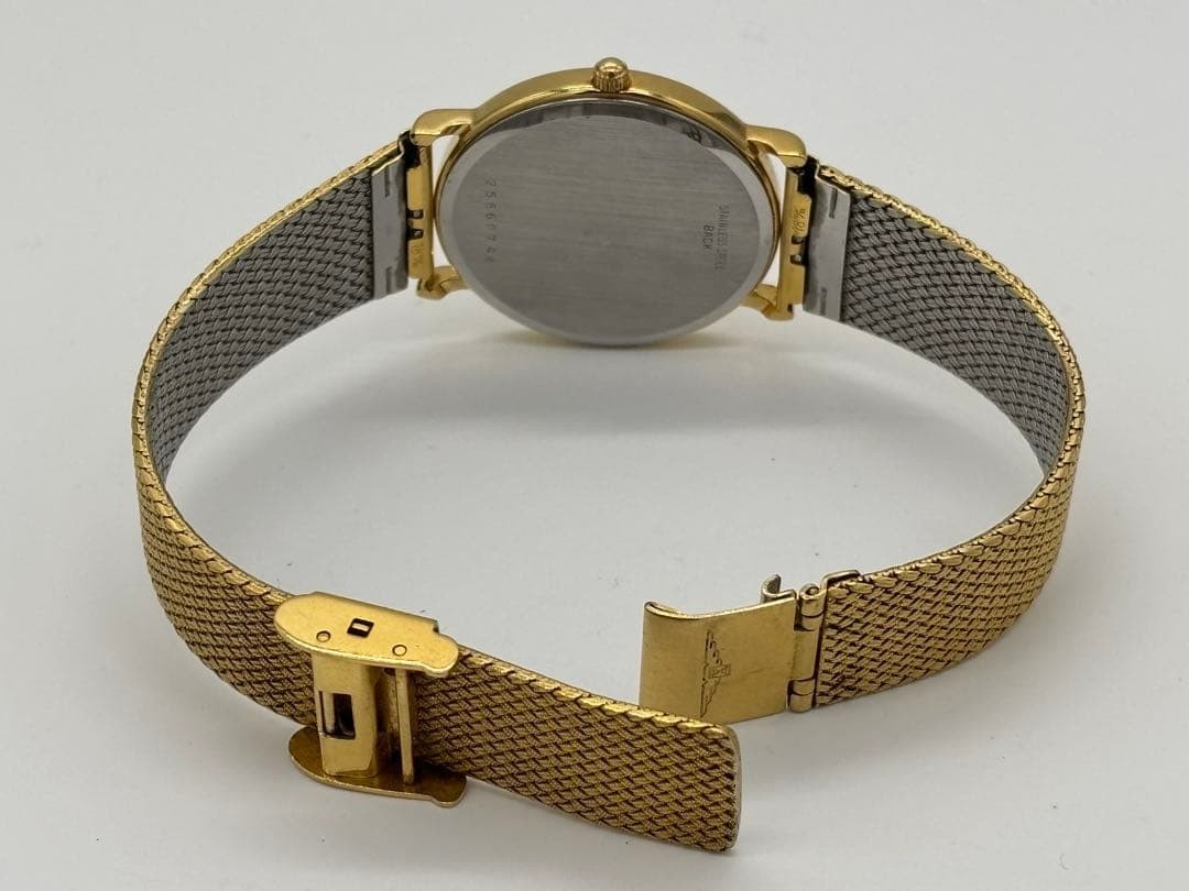 Longines Presence 150 7229 Gold Plated White Dial Quartz Men Watch Original Band