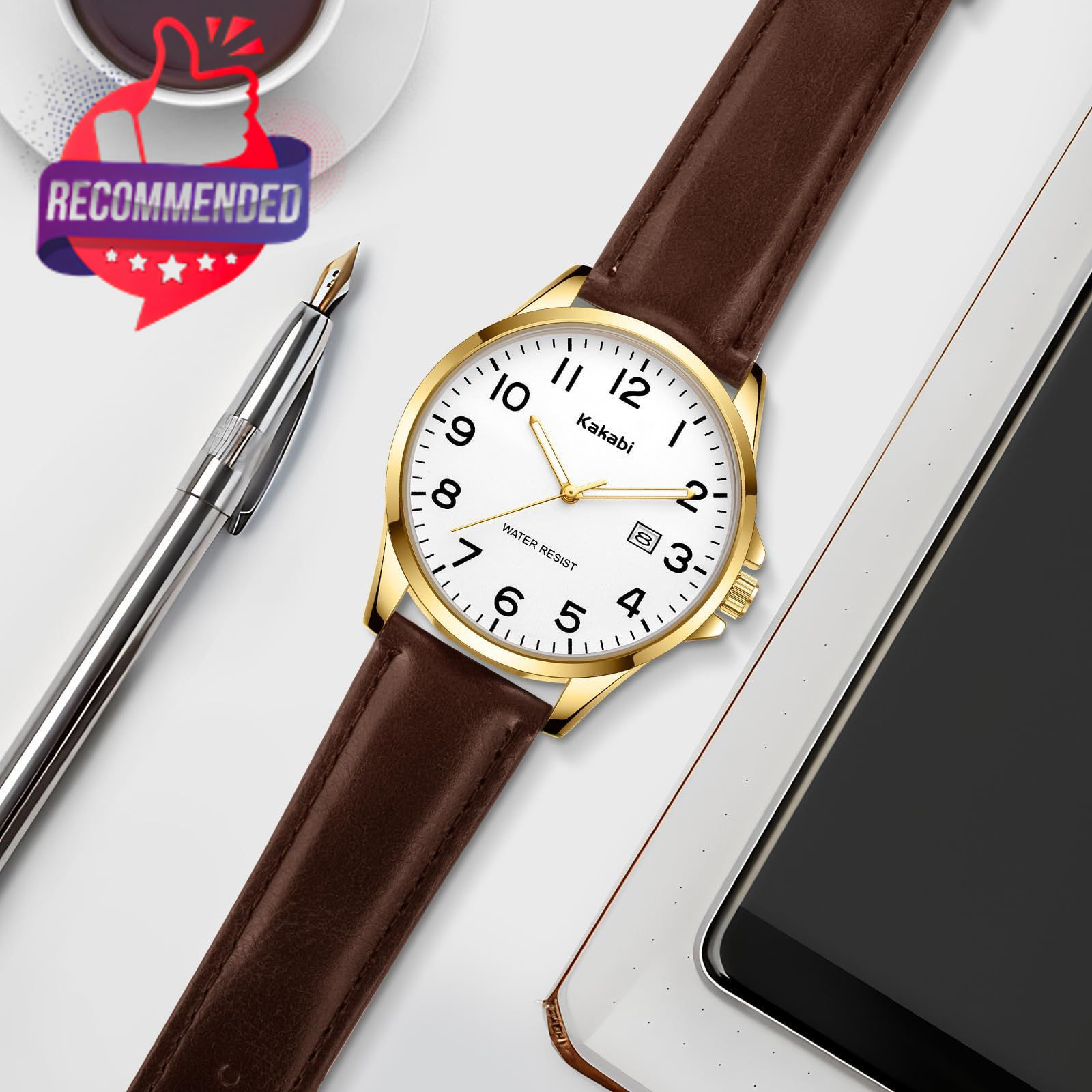 Watch For Men, Fashion Minimalist Wrist Watch Waterproof Quartz Analog Date With