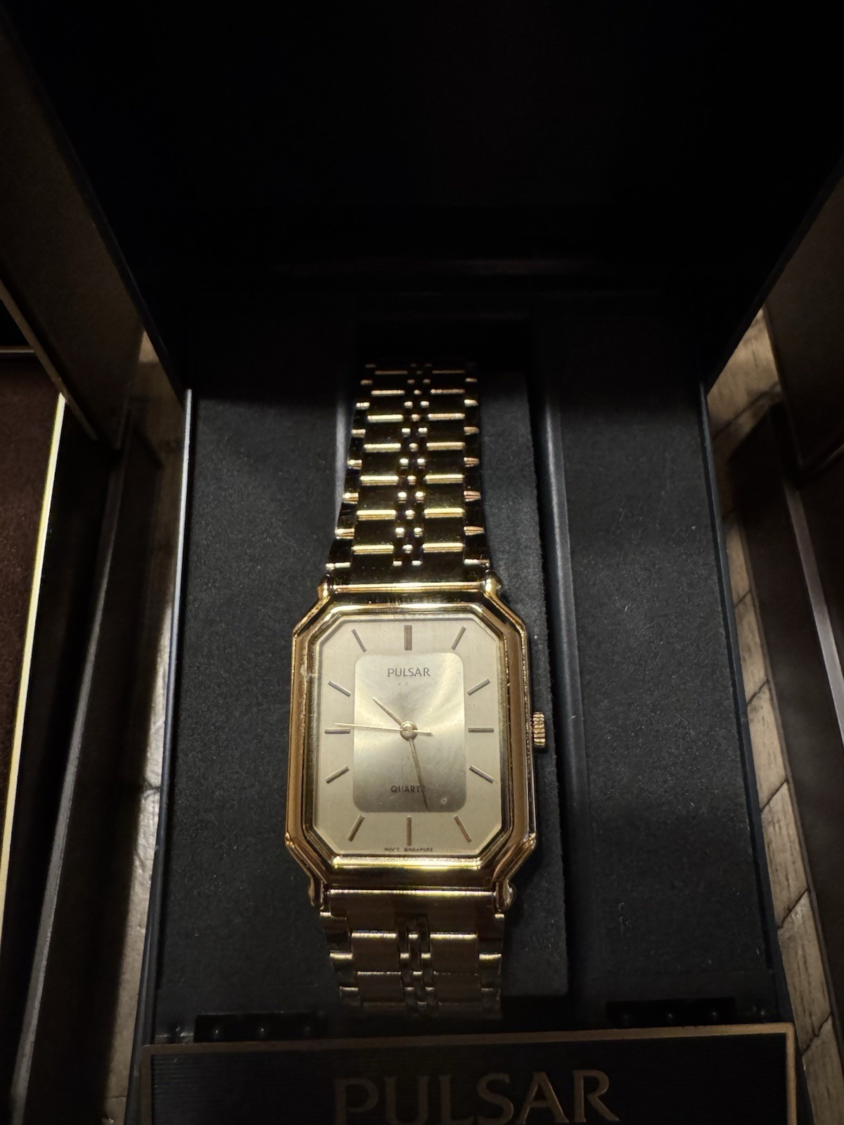 Pulsar Quartz- Emerald-Cut Dress Watch