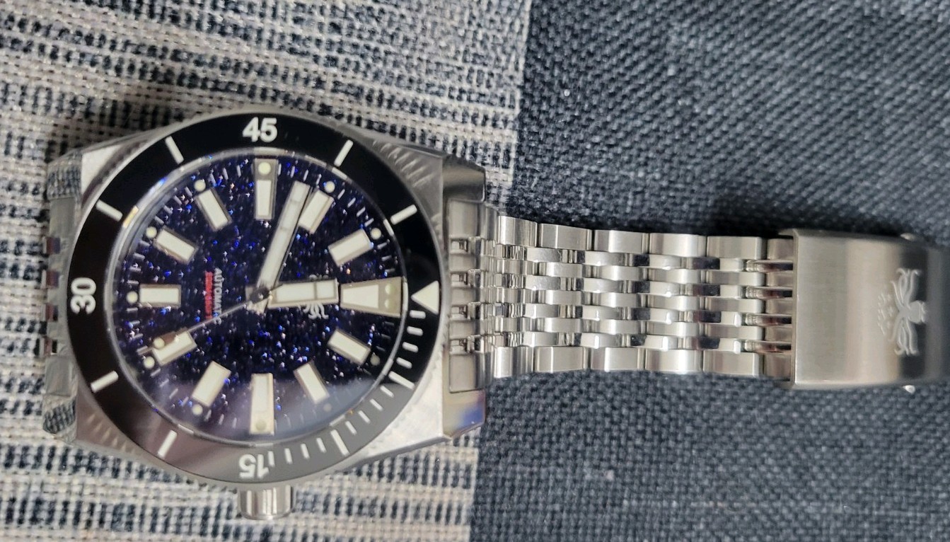 PHOIBOS Narwhal 200M Automatic Diver Watch PY061B Dark Blue Aventurine