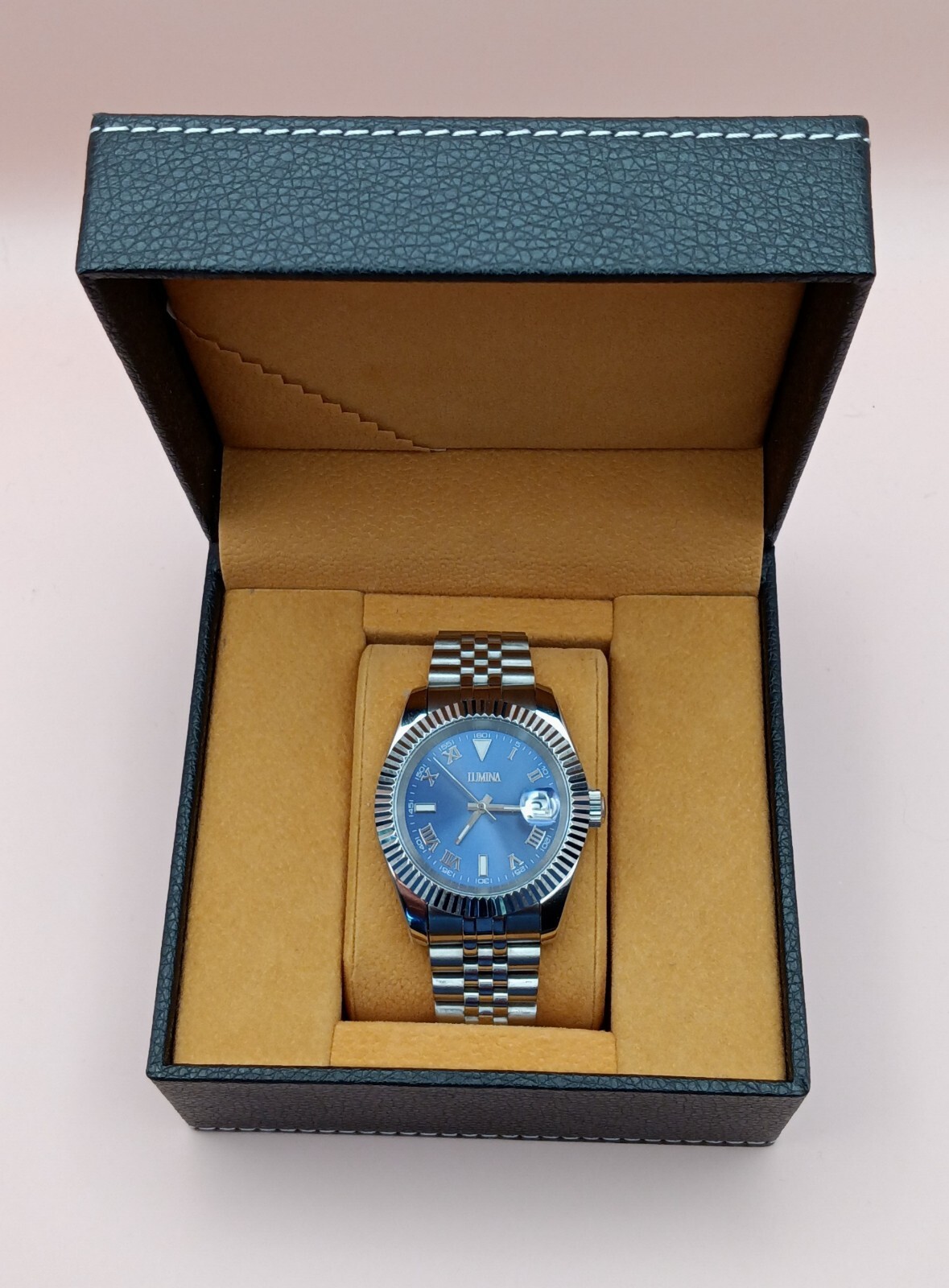 Micro brand Lumina 40mm Automatic Dress Watch 28,800 vph Sunburst Dial USA Rare
