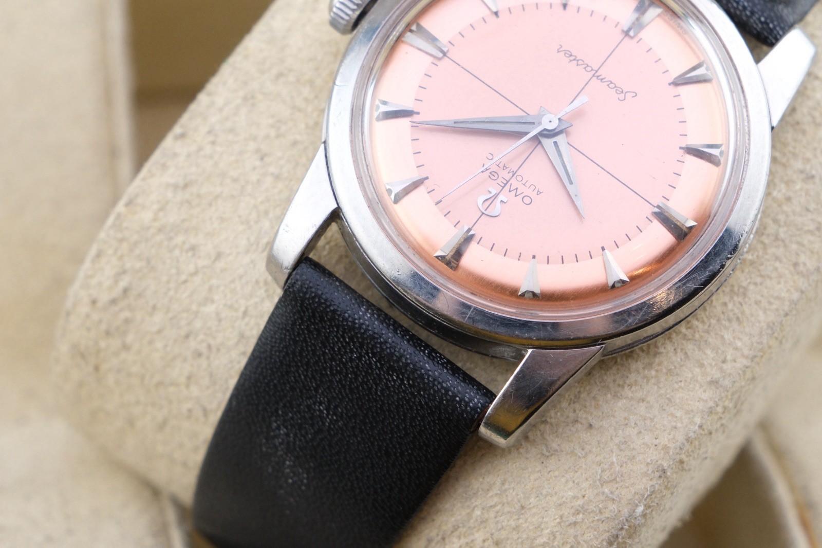 Vint Omega Seamaster Ref. 2846 2848 Cal. 500 34mm Watch Salmon Dial Thick Lugs!