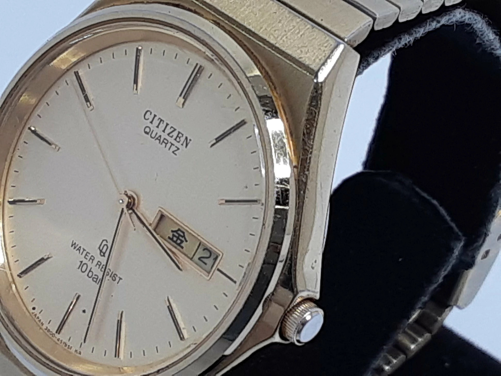 [A1R] CITIZEN Men’s Watch Day Date 3800-451252 Gold SS GP Bracelet Analog [x5t]