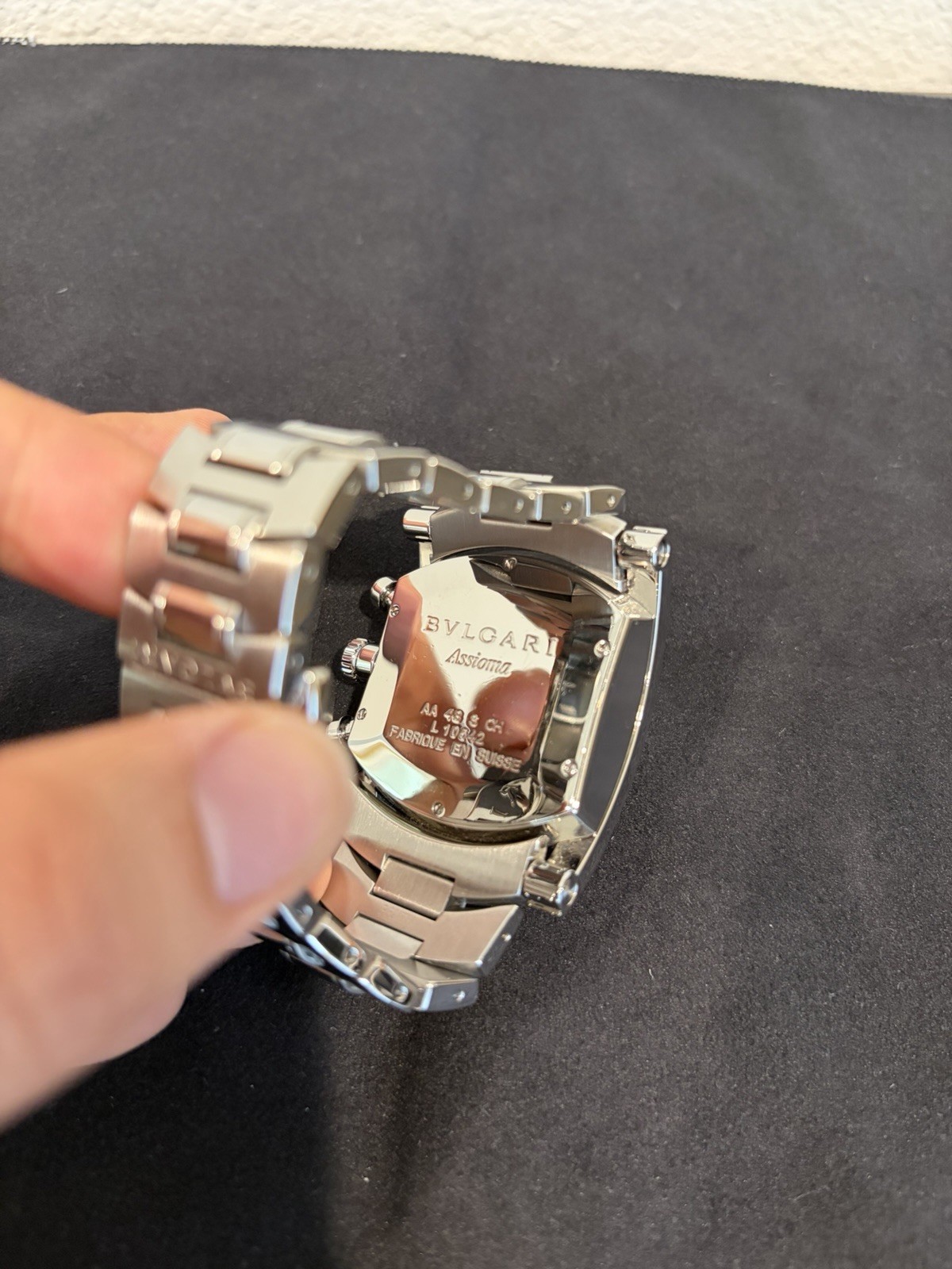 Bvlgari Assioma Men’s Black Stainless Steel Bracelet Watch – AA48SCH