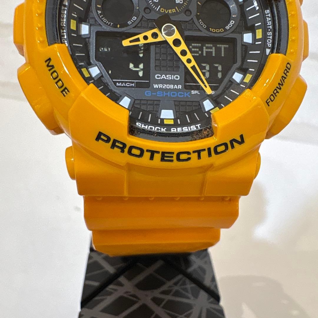 CASIO G-SHOCK GA-100 Yellow Digital Watch