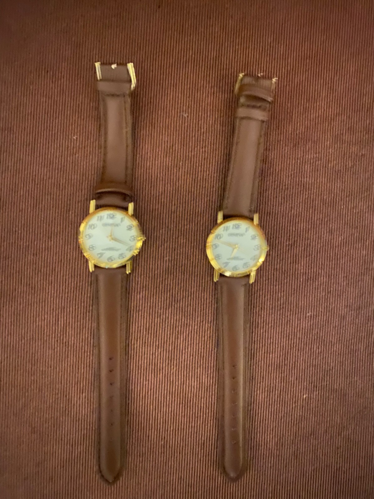 Lot of 4 watches Paul Jardin Watch Black Roman Numerals Leather Band Geneva