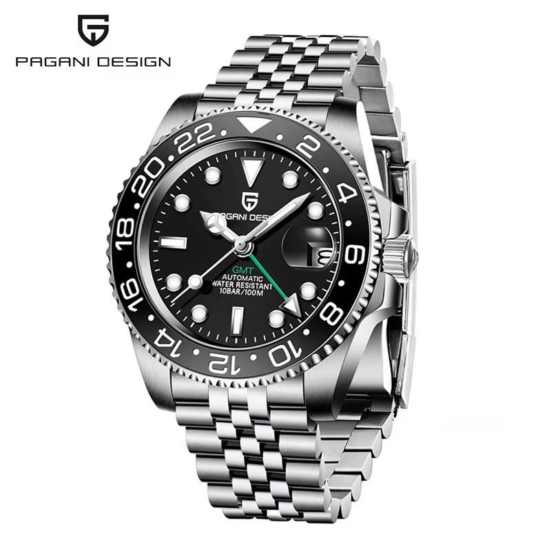 Pagani Design 1662 GMT Automatic Men’s Watch Ceramic Bezel Sapphire 100M