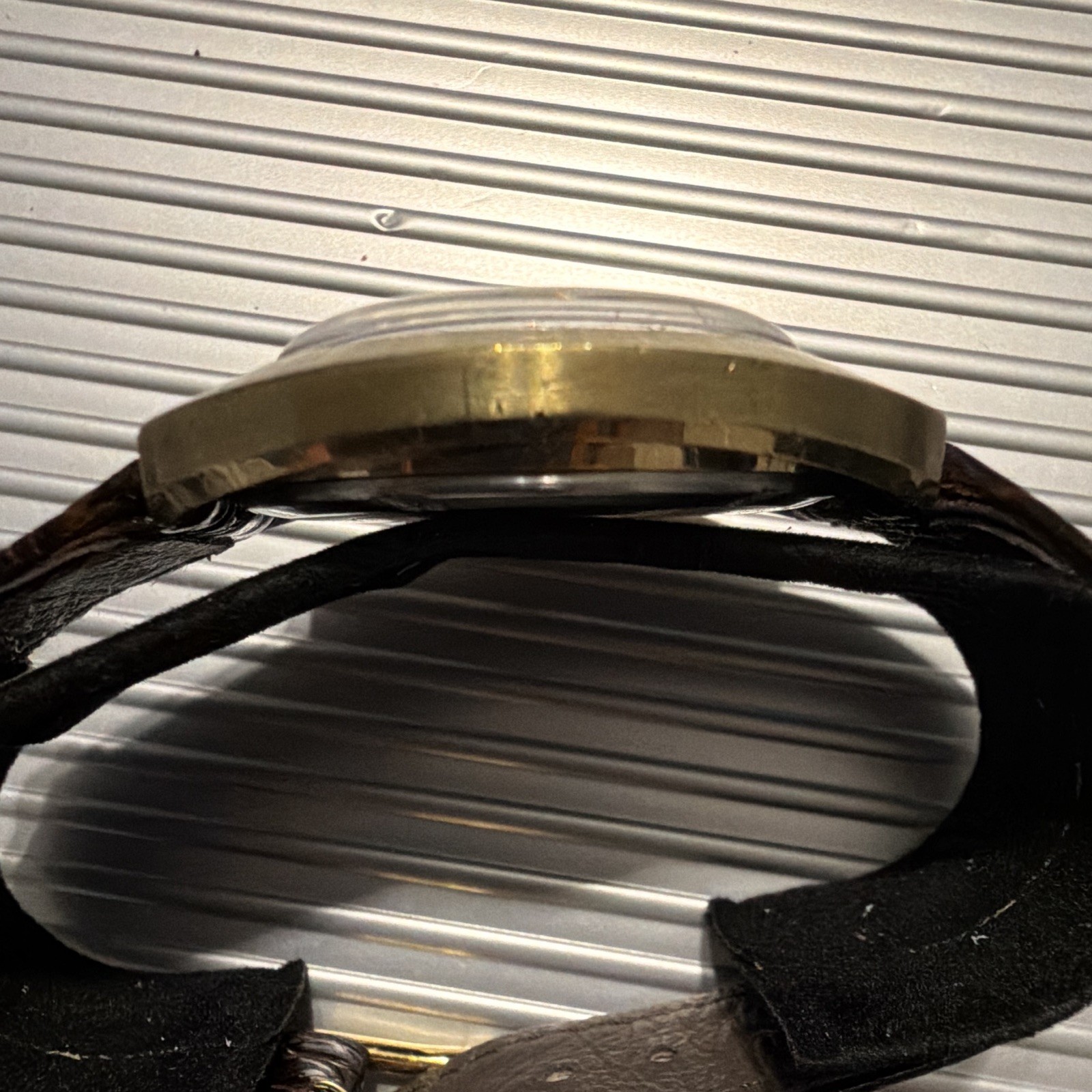 1971 Bulova Oceanographer 35mm Gold Cushion Case Quickset Date Feature