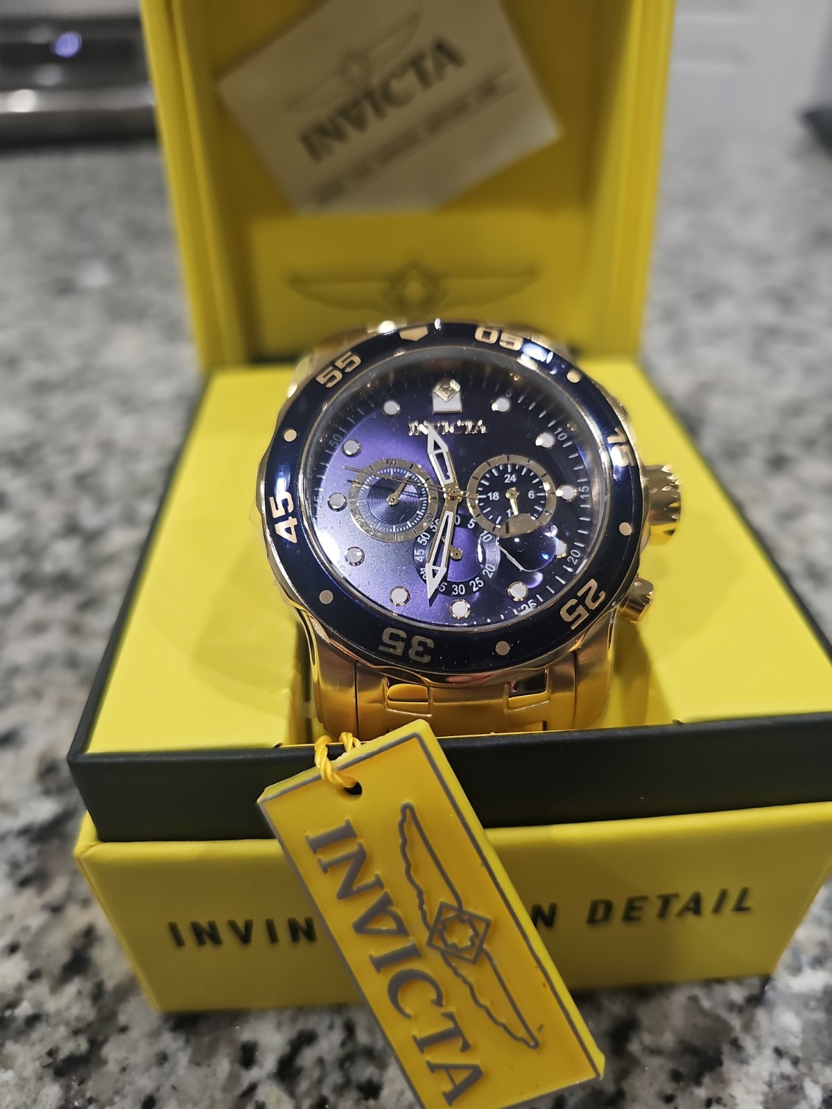Retail $329.00 Invicta Pro Diver SCUBA Men’s Watch – 48mm, Gold (0073)