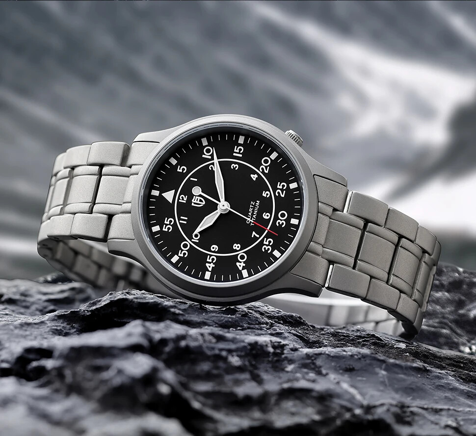 Titanium Watch for Men AR Coating Sapphire Wristwatch Luminous modern Fashion