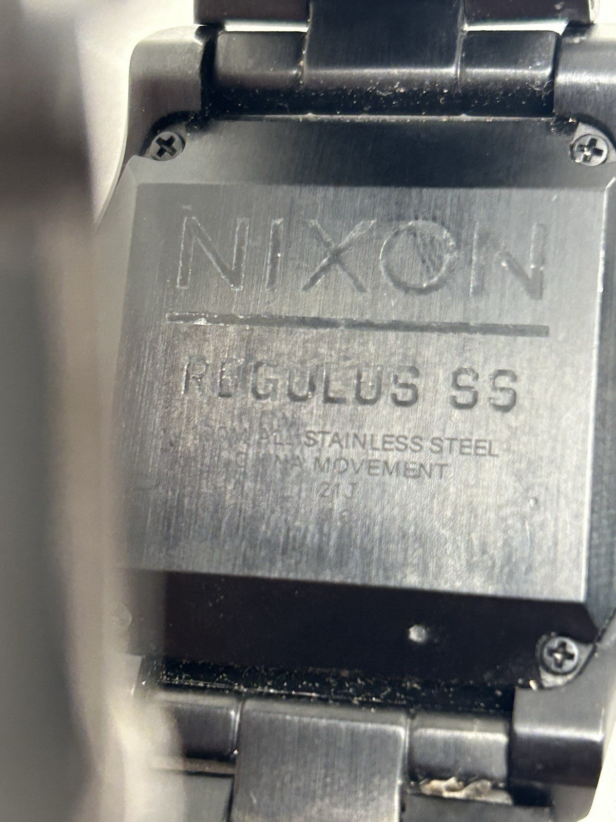 Nixon Regulus SS Digital Quartz Watch Black SS Bracelet 100m Alarm