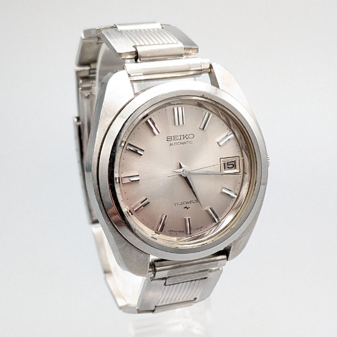 SEIKO 1971-7005 Automatic Gold 37.8mm Used Watch Analog Date Running Stainless