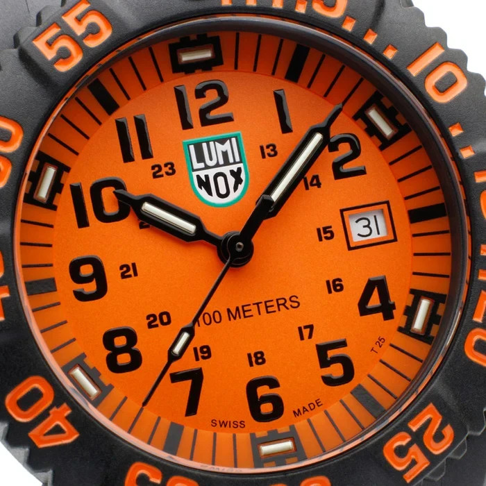 Luminox G Sea Lion Men’s Orange Dial Rubber Band Watch – X2.2059.1
