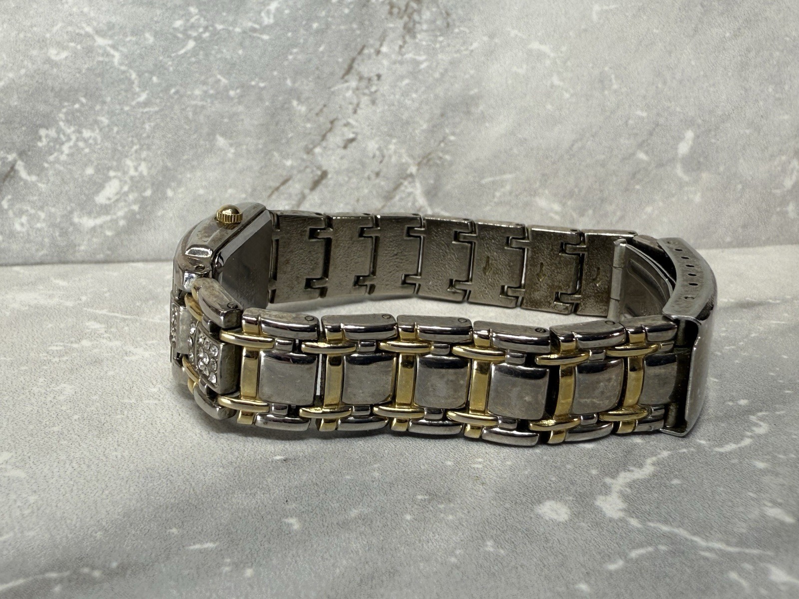 ALLUDE 10k Gold plated Silver Tone with Rhinestones Watch