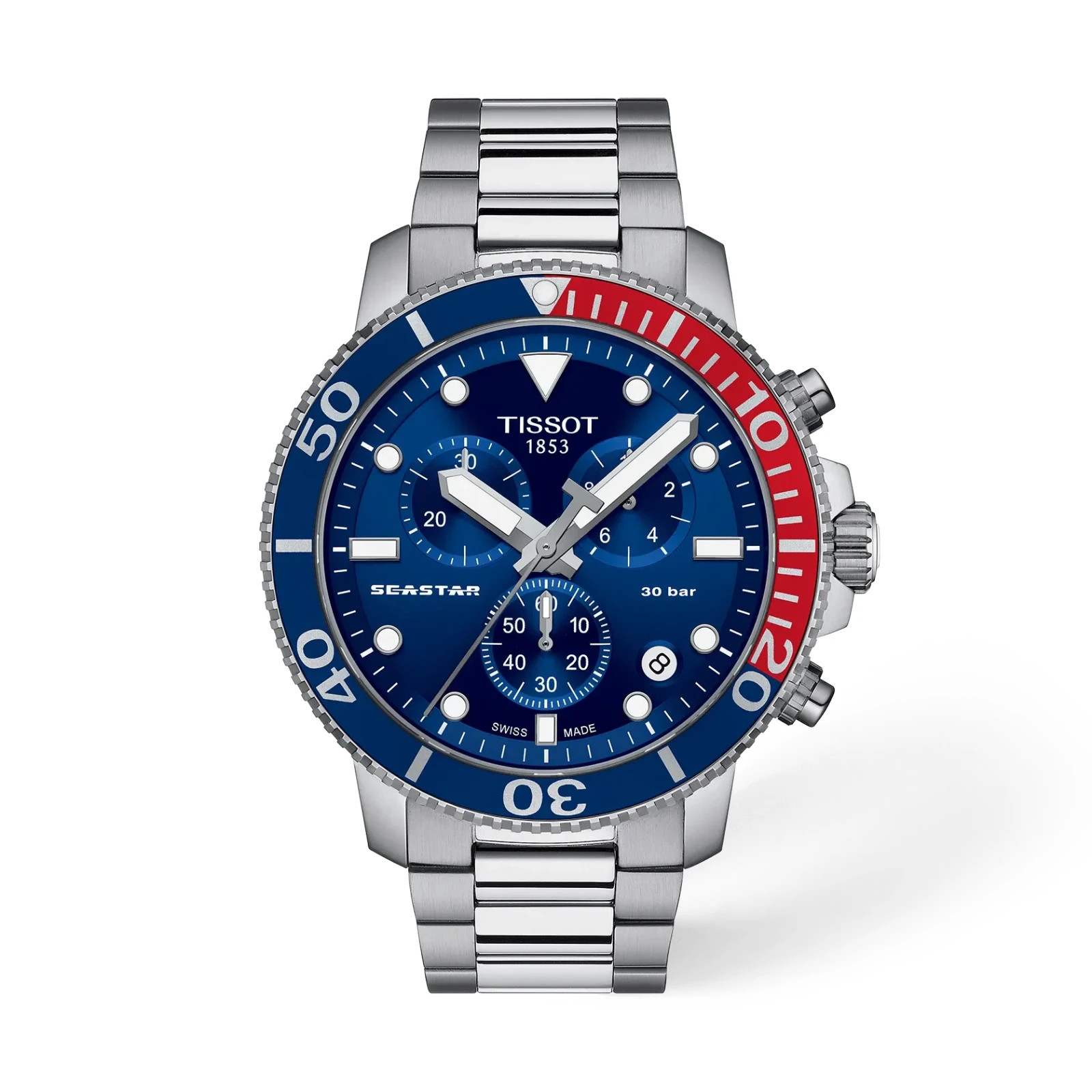 Tissot Seastar 1000 45.5mm Blue Dial Pepsi Chronograph Watch T120.417.11.041.03